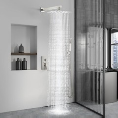 Shower Faucet Set Rain Shower System with Handheld Spray Bathroom Shower Comb…