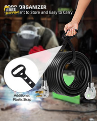 50Ft 250V Welder Extension Cord, 10 Gauge Heavy Duty Outdoor Welding Cord