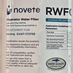 Water Filter For Samsung DA97-17376B HAF-QIN Compatible Replacement Novete RWF0D