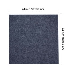Uimoso 24×24 Inch Carpet Tiles, 15-Pack, Self-Adhesive Gray Rug Squares