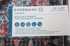 Super Soft EVERWASH Multicolor Cashmere Washable Runner Rug 20″ x 60″ Non-Slip