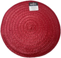 Home Collection—15.5” In Dia—Red Spiral Table Placemat—NEW—SHIPS IN 24 HOURS—