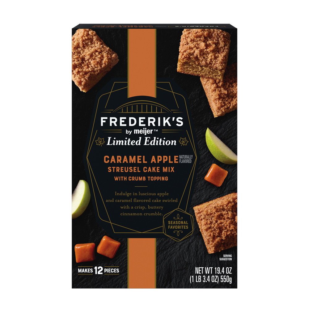Frederik’s By Meijer Caramel Apple Cake Mix with Streusel bb 12-16-26