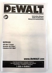DeWalt 20V MAX Cordless 1 1/2 in Pruner Tool Only Model DCPR320B