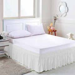 Wrap Around Bed Skirts Drop Solid Color Elastic Bed Skirt Queen King Full Dust