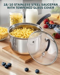 Professional Double Boiler Saucepan 2-Quart, 18/10 Stainless Steel Steam Melt…