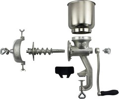 CHARD GM-150 Grain Mill, Tin Coated Cast Iron,Silver Silver