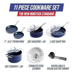 Blue Diamond 11 Piece Cookware Set, Diamond Infused PFAS & PFOA-Free Ceramic …