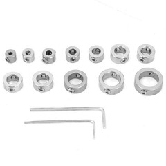 Drilling Limit Ring Depth Stop Collar Stainless Steel Carbon Drills 12 PCS