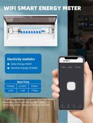 1P+N 63A Circuit Breaker Timer WIFI Smart Switch Energy Meter Voltage 110V 220V