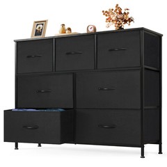 Dressers for Bedroom Storage 7-Fabric Drawers Dresser Tower Organizer TV Stand