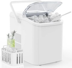Countertop Bullet Ice Maker with Ice Scoop 26.5 lbs in 24 Hours Ice Machine