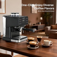 Espresso Machine 20 Bar, Coffee Maker with grinder Black’