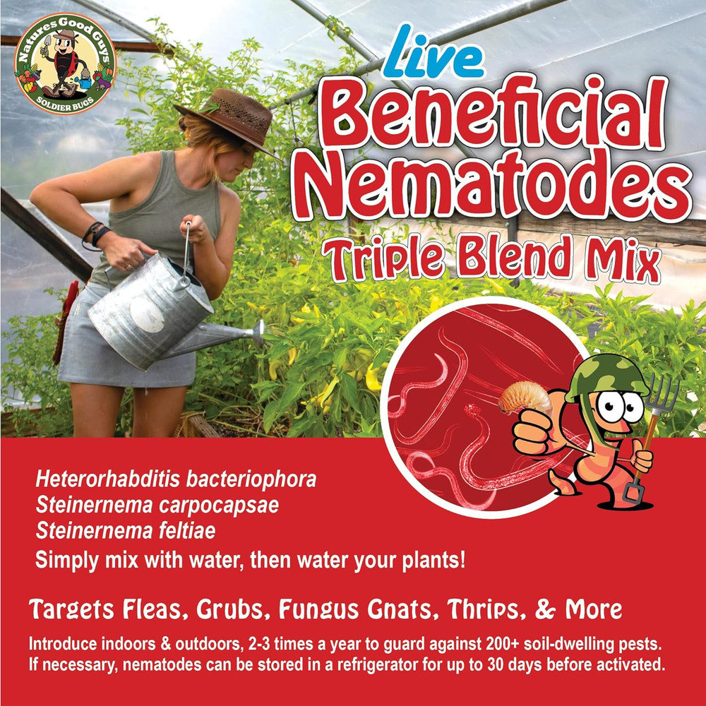 Live Beneficial Nematodes – 15 Million Hb+Sc+Sf – Kills over 200 Different Speci