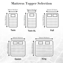 2″ 3″ Mattress Topper Twin King Full Queen Comfortable Memory Foam Bed Topper
