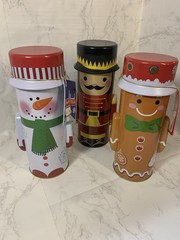 Gourmet Holiday Cookie Tin, Chocolate Chip/Almond/Snickerdoodle/, Christmas Gift