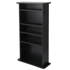 Shelf Multimedia Storage Cabinet Organizer Movie Tower Stand CD DVD Media Rack