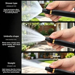Larnto High Pressure Hose Nozzle Water Gun for Car Wash Garden Pressure Booster