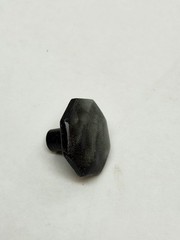 LOT OF 4 – AJAX OLD IRON SILVER BLACK CABINET KNOB PULL W/ BACKPLATE & SCREWS