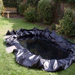Pond Liner Pond Liners 13x13FT 20 Mil Waterproof Durable Black Fish Pond Liner
