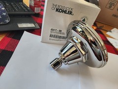 Kohler 45417-SN K-45417 Pinstripe Single Function Shower Head, Polished Nickel