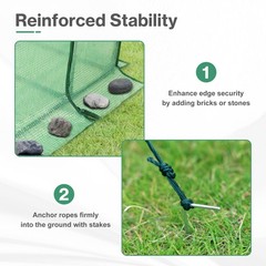 Portable Mini Walk-in Greenhouse 3 Tiers 6 Shelves Outdoor Green House PE Cover