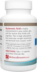 Wellness Resources Hyaluronic Acid from Rooster Comb, 100% Natural Low…