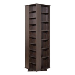 Uimoso Media Storage Cabinet CD Rack Tower with 34 Compartments in Brown