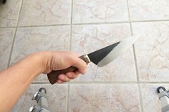 Crude – 5 Inch Premium Asian Carbon Steel Boning Chef Kitchen Knife, Sharp