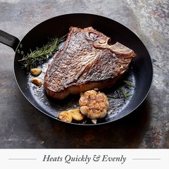 Merten & Storck Pre-Seasoned Carbon Steel Induction 10″ Frying Pan Skillet Oven