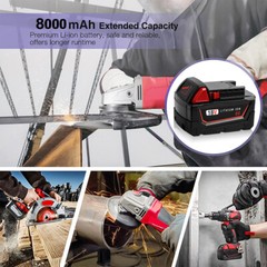 1/10Pack For Milwaukee for M18 Lithium 8 Ah Extended Capacity Battery 48-11-1860