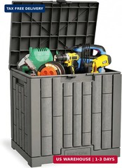 EAST OAK Outdoor Storage Box, 31 Gallon Deck Box Indoor and Outdoor Use, Waterpr