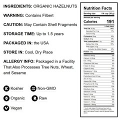 Organic Hazelnuts – Non-GMO, Kosher, Raw, Vegan – by Food To Live
