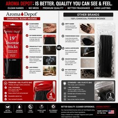 19″ Long Jumbo Premium Incense Sticks 30 Per Pack Hand Dipped 19 inch Scented