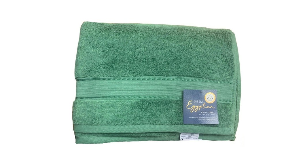 Purely Indulgent 100% Egyptian Cotton Bath Towel 30 in x 58 in Hedge Green