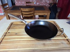 De Buyer 12.5″ PRO Carbon Steel Pan Stainless Handle, SEASONING SERVICE AVAIL