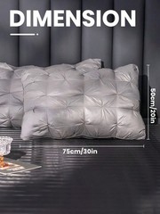 Pack of 2 Bed Pillows Quilted HOTEL QUALITY Down Alternative Gusseted Pillow