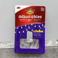 3M Command Adjustables 14 Clips With 30 Strips, Holds 0.5 Lb {19}