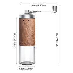 Manual Coffee Bean Grinder, Hand Crank Coffee Grinder for Home, Outdoor Cafe