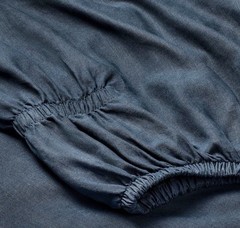 Queen 100% Linen Sheet Set Dark Mineral Blue – Casaluna