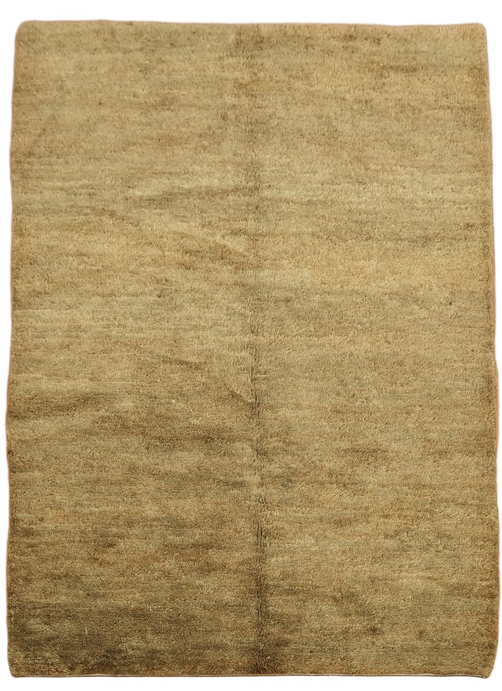 6×8 Hand-Knotted Jute Contemporary Modern Area Rug in Solid Brownish Gold