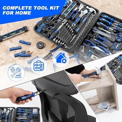 Tool Kit 259-Piece Hand Tools Set with Toolbox Repair Home Car Tools
