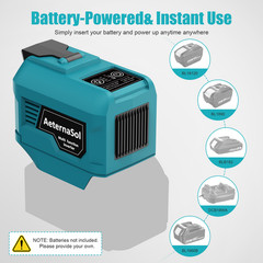 Makita 18-20V Battery For 250W Portable Power Inverter 110V AC 3 USB Outlet