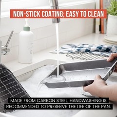 Durable 450°F Heat Safe Mini Roasting Pan with Rack – Easy Cleanup, Perfect Size