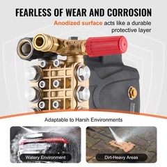 Pressure Washer Pump 1″ Shaft Horizontal Triplex Plunger 4200 PSI 4.2GPM