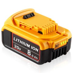 6x 8.0AH For DeWalt 20V 20 Volt Max Lithium Ion Battery DCB206-2 DCB205-2 DCB200