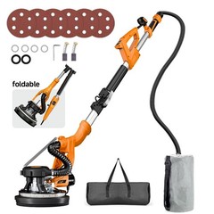 9″ Drywall Sander 750W Pure Copper Motor Auto Vacuum Foldable LED 110V US Plug