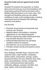Bayer Temprid FX Insecticide – 900ml, 30.43 fl.oz. Indoor/outdoor, Over 50 Pests