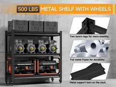 3-Tier Heavy Duty Metal Shelving Unit Garage Shelves Utility Rack Adjustable