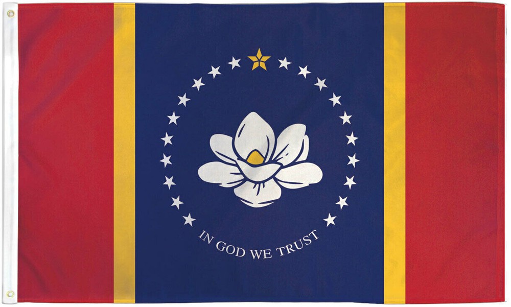 Mississippi flag 3 x 5 feet tough Knit polyester